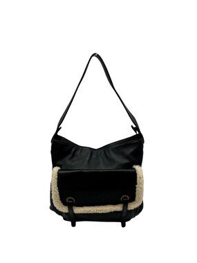 Ugg Black Pebbled Leather Shoulder Bag